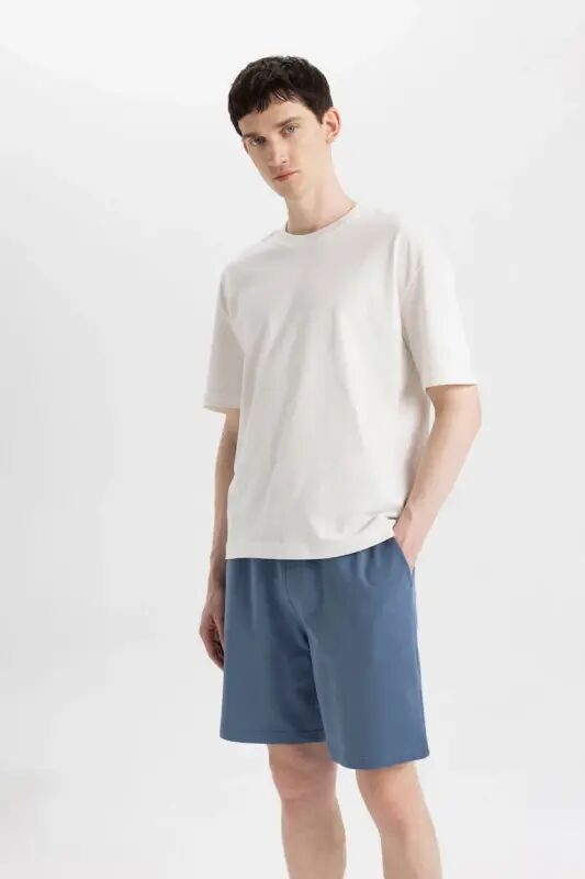 Шорты Slim Fit Basic синего цвета - 2