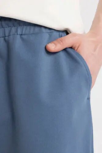 Шорты Slim Fit Basic синего цвета - 4
