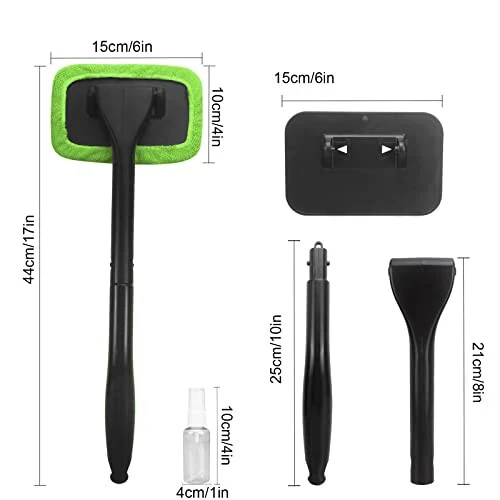 SoSickWithIt Car Windshield Cleaning Tool, Windshield Cleaner with 4 Washable and Reusable Microfiber Pads and Extendable Handle, for Auto Glass Wiper - SoSickWithIt (1)