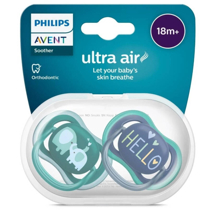 Соска Philips Avent Ultra Air +18 месяцев для мальчиков 2 шт. SCF349/18 - 1