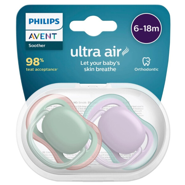 Соска Philips Avent Ultra Air для девочек 6-18 месяцев, 2 шт., SCF085/16 - 3