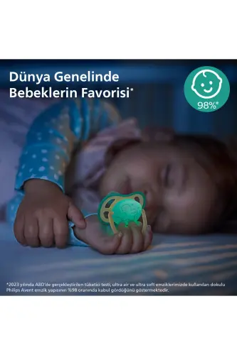 Соска Ultra Air для новорожденных 0-6 месяцев, 2 шт., для мальчиков Scf376/18 - 3