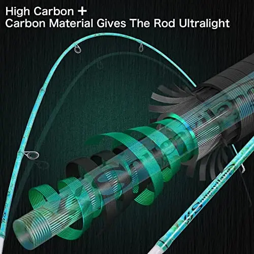 Sougayilang Fishing Rod and Reel Combo, 2-Piece 5-Foot 6-Inch Graphite & Fiberglass Rod, Durable and Strong, Quickset Anti-Reverse Fishing Reel (1Pack/2Pack) - 4