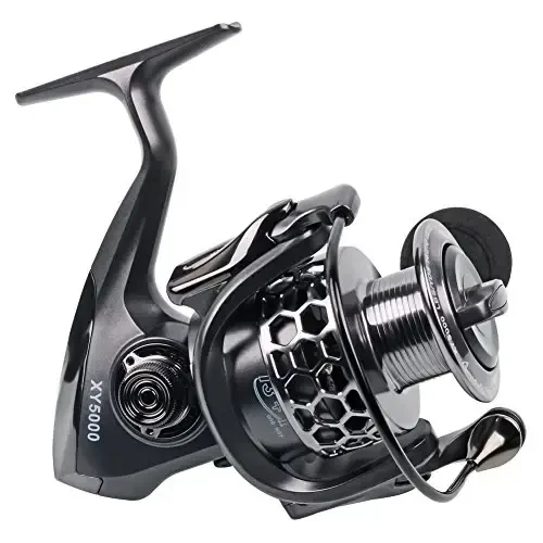 Sougayilang Fishing Reel 13+1BB Light Weight Ultra Smooth Aluminum Spinning Fishing Reel with Free Spare Graphite Spool - 3