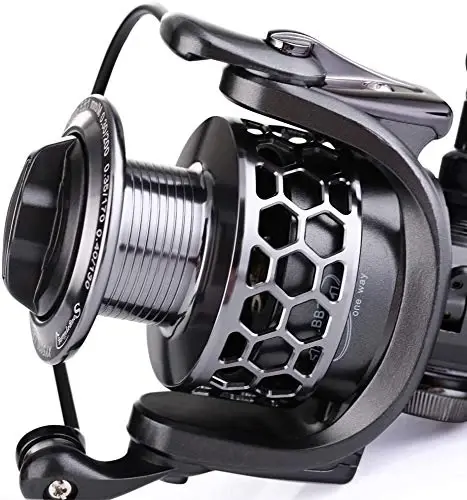 Sougayilang Fishing Reel 13+1BB Light Weight Ultra Smooth Aluminum Spinning Fishing Reel with Free Spare Graphite Spool - 5