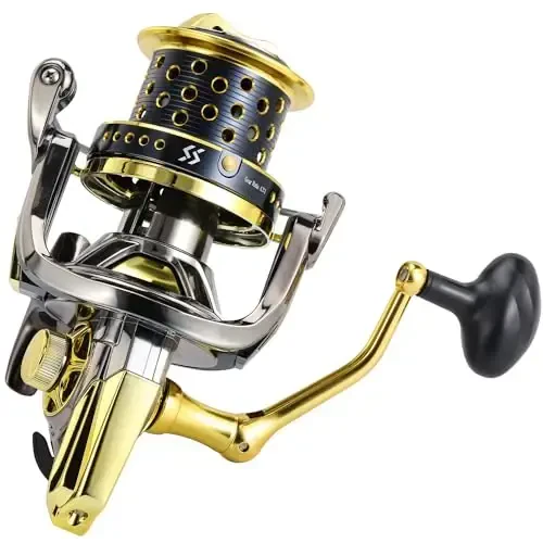 Sougayilang Spinning Reels 10000 Series Surf Fishing Reels, Ultra Smooth Powerful with CNC Aluminum Spool, Inshore & Offshore Saltwater Fishing - 2