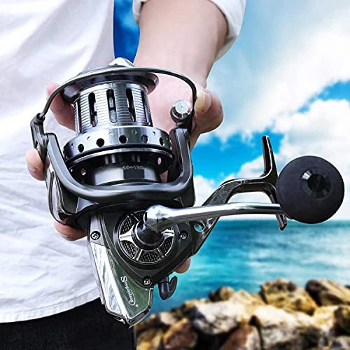 Sougayilang Spinning Reels 10000 Series Surf Fishing Reels, 10+1 Stainless BB Ultra Smooth Powerful with CNC Aluminum Spool Fishing Reels for Saltwater Freshwater - 6