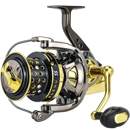 Sougayilang Spinning Reels 10000 Series Surf Fishing Reels, Ultra Smooth Powerful with CNC Aluminum Spool, Inshore & Offshore Saltwater Fishing - 1