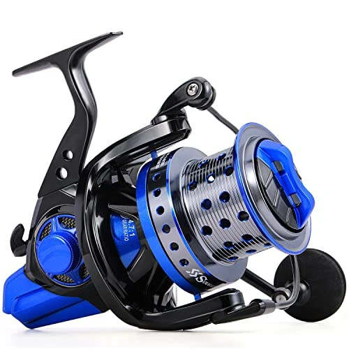 Sougayilang Spinning Reels 10000 Series Surf Fishing Reels, Ultra Smooth Powerful with CNC Aluminum Spool, Inshore & Offshore Saltwater Fishing - Sougayilang (1)