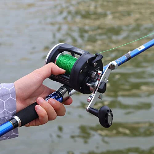 Sougayilang Trolling Reel, Level Wind Fishing Reel, Conventional Reel for Salmon and Catfish - 7