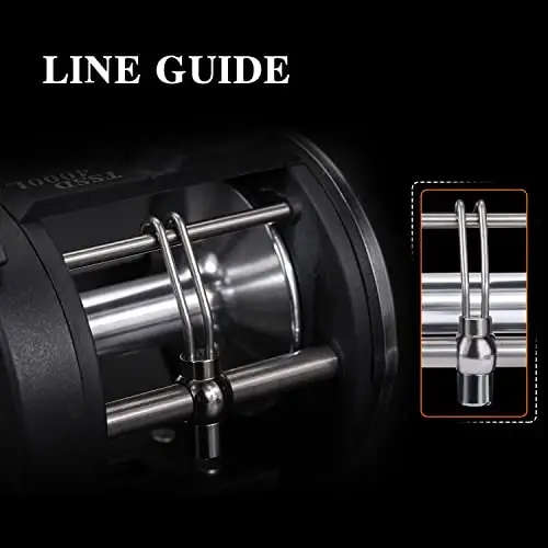 Sougayilang Trolling Reel, Level Wind Fishing Reel, Conventional Reel for Salmon and Catfish - 4