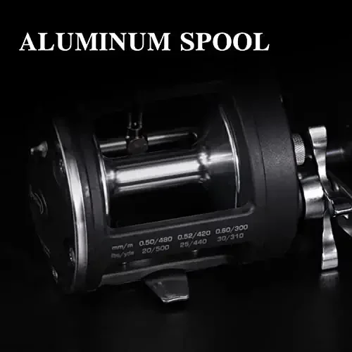 Sougayilang Trolling Reel, Level Wind Fishing Reel, Conventional Reel for Salmon and Catfish - 5