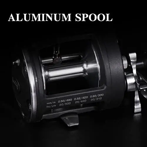 Sougayilang Trolling Reel, Level Wind Fishing Reel, Salmon va Catfish uchun an'anaviy g'altak - 5