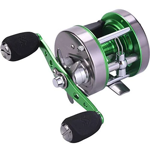 Sougayilang Round Baitcasting Fishing Reel, Conventional Reel for Catfish, Salmon/Steelhead, Striper Bass and Inshore Saltwater Fishing Reel, Reinforced Metal Body - Sougayilang