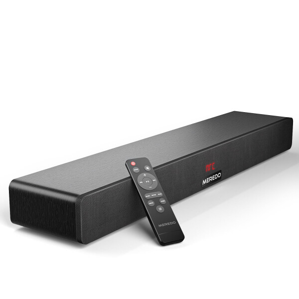 Sound Bar Ahşap 150W Meredo 28 inç Soundbar TV için Dahili Subwoofer 2.1CH HDMI Arc/Bluetooth 5.0/Optik/Aux Bağlantısı 5 EQ Modu 3D Surround Ses Ev Sinema Sistemi - 1