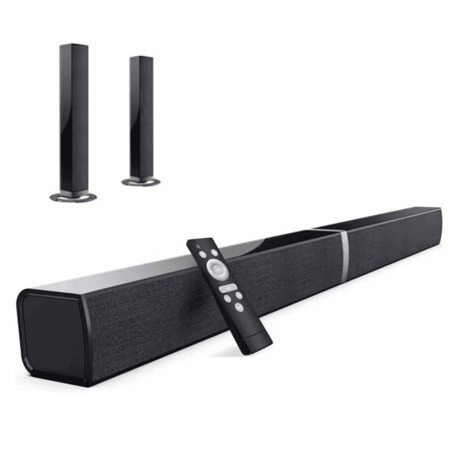 Sound Bars for TV, Bluetooth Soundbar for TV, 50W TV Sound Bar with 4 Drivers and Remote Control, Home Audio TV Speakers Sound Bar with ARC/Optical/AUX Connect - 9