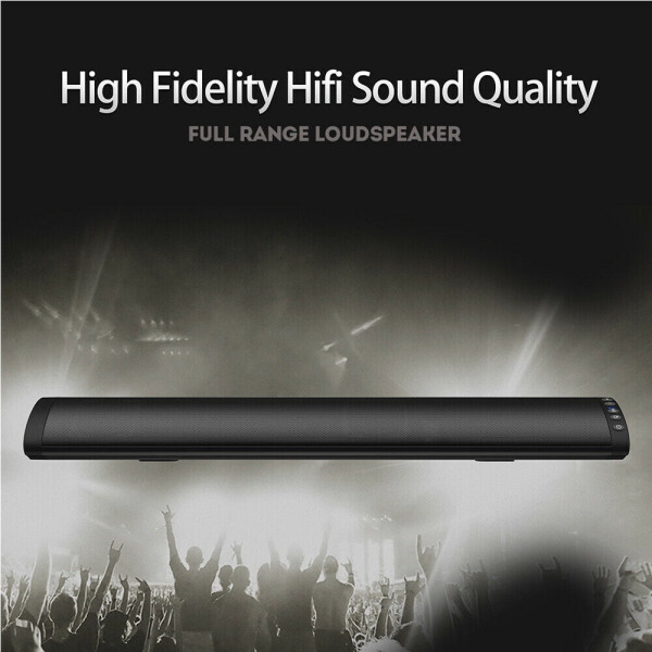 Sound Bars for TV/PC/Projector, Wired and Wireless Home Theater TV Speaker Bar with 3D Stereo Surround Sound, Built in Subwoofer, Sound Bar W/Noise Cancelling Mic for HD Call - 2