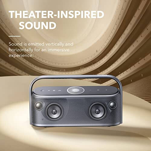 Soundcore 3 by Anker, Bluetooth Hoparlör Motion X600 Taşınabilir Bluetooth Hoparlör Kablosuz Yüksek Çözünürlüklü Uzamsal Ses, 50W Ses, IPX7 Su Geçirmez, 12 Saat Uzun Çalma Süresi, Pro EQ, Dahili Sap - 6