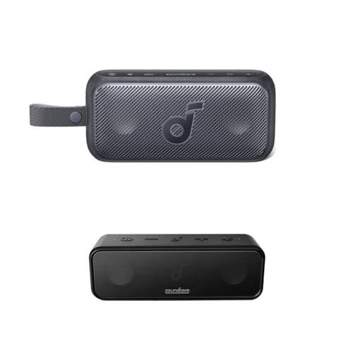 Soundcore Anker 3 Ko'chma Bluetooth Karnay & Motion 300 Ko'chma Karnay, Simsiz Yuqori Sifatli Ovozli Bluetooth Karnay, SmartTune Texnologiyasi, 30W Stereo Ovoz, 30W Qayta Ishlab Chiqarish va IPX7 Su O'tkazmaydigan - 1