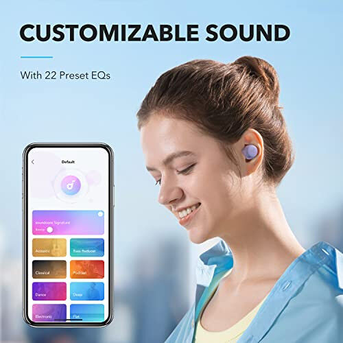 Soundcore Anker A20i Haqiqiy Simsiz Quloqchinlar, Bluetooth 5.3, Ilova, Shaxsiylashtirilgan Ovoz, 28 soat Uzun O'ynash Vaqti, Suvdan Himoyalangan, AI Toza Qo'ng'iroqlari Uchun 2 Mikrofon, Yolg'iz Quloqchin Rejimi (Binafsha) - Soundcore (1)