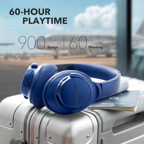 Soundcore Anker Life Q20 Hybrid Active Noise Cancelling Headphones, Wireless Over Ear Bluetooth Headphones, 60H Playtime, Hi-Res Audio, Deep Bass, Memory Foam Ear Cups, for Travel, Home Office - 5