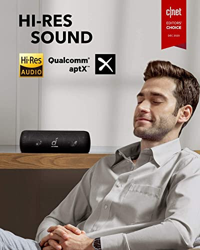 Soundcore Anker Motion+ Bluetooth Hoparlör Hi-Res 30W Ses, Genişletilmiş Bas ve Tiz, Uygulama ile Kablosuz HiFi Taşınabilir Hoparlör, Özelleştirilebilir EQ, 12 Saat Çalma Süresi, IPX7 Su Geçirmez, USB-C (Yenilenmiş) - 2