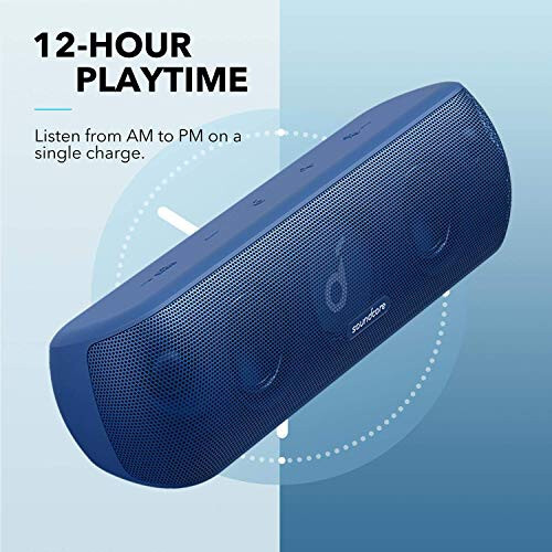 Soundcore Anker Motion+ Bluetooth Hoparlör, Yüksek Çözünürlüklü 30W Ses, Genişletilmiş Bas ve Tiz, Uygulama ile Kablosuz HiFi, Özelleştirilebilir EQ, 12 Saat Oynatma Süresi, IPX7 Su Geçirmezlik ve USB-C, Mavi (Yenilenmiş) - 7