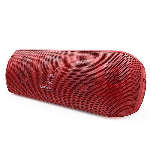 Soundcore Anker Motion+ Bluetooth Speaker with Hi-Res 30W Audio, Extended Bass and Treble, Wireless HiFi with App, Customizable EQ, 12-Hour Playtime, IPX7 Waterproof, and USB-C, Red (Renewed) - 1