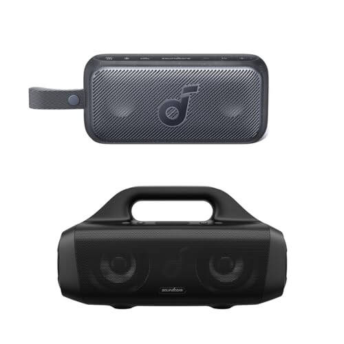 Soundcore Anker Motion Boom & Motion 300 Ko'chma Hoparatori, Simsiz Yuqori Aniqlikdagi Ovozli Bluetooth Hoparatori, SmartTune Texnologiyasi, 30 Vt Stereo Ovoz, 30 Vt O'ynatish va IPX7 Su o'tkazmaydigan, Ho'vli uchun - 1