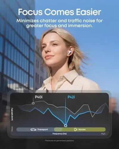 Soundcore Anker P42i Wireless Earbuds with Adaptive ANC for Daily Noise | Natural Mode for Concerts & Live Events, Hi-Res Audio with LDAC, 56H playtime, AI Clear Calls, Wireless Charging, IP55 - Soundcore (1)
