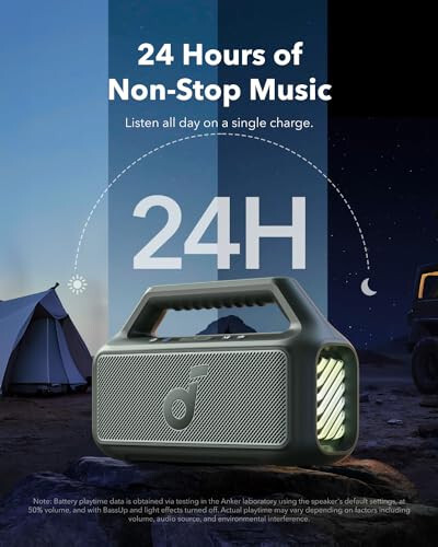 Soundcore Boom 2 Açık Hava Hoparlörü, 80W, Subwoofer, BassUp 2.0, 24 Saat Çalma Süresi, IPX7 Su Geçirmez, Yüzen, RGB Işıkları, USB-C, Özel EQ, Bluetooth 5.3, Açık Hava, Kamp, Plaj İçin Taşınabilir (Yenilenmiş) - 6