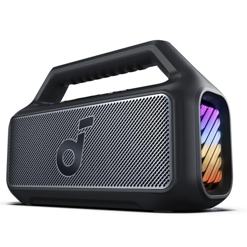 Soundcore Boom 2 Outdoor Speaker, 80W, Subwoofer, BassUp 2.0, 24H Playtime, IPX7 Waterproof, Floatable, RGB Lights, USB-C, Custom EQ, Bluetooth 5.3, Portable for Outdoors, Camping (Renewed) - 1