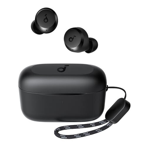 Soundcore by Anker A20i Haqiqiy Simsiz Quloqchinlar, Bluetooth 5.3, Ilova, Shaxsiylashtirilgan Ovoz, 28 soat Uzun O'ynash Vaqti, Suvga Chidamli, AI Aniq Qo'ng'iroqlar uchun 2 Mikrofon, Yagonalik Quloqchin Rejimi - Soundcore