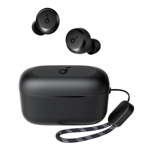 Soundcore by Anker A20i Haqiqiy Simsiz Quloqchinlar, Bluetooth 5.3, Ilova, Shaxsiylashtirilgan Ovoz, 28 soat Uzun O'ynash Vaqti, Suvga Chidamli, AI Aniq Qo'ng'iroqlar uchun 2 Mikrofon, Yagonalik Quloqchin Rejimi - 1