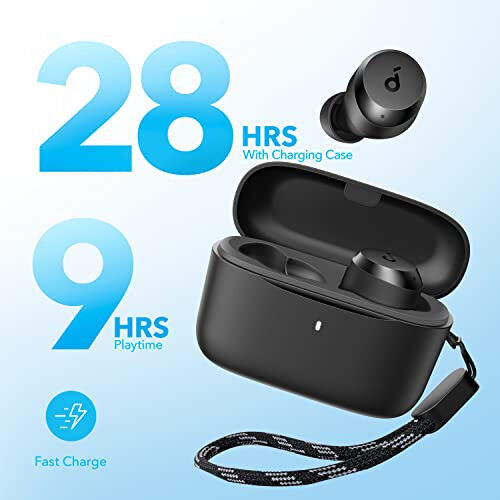 Soundcore by Anker A20i Haqiqiy Simsiz Quloqchinlar, Bluetooth 5.3, Ilova, Shaxsiylashtirilgan Ovoz, 28 soat Uzun O'ynash Vaqti, Suvga Chidamli, AI Aniq Qo'ng'iroqlar uchun 2 Mikrofon, Yagonalik Quloqchin Rejimi - 4