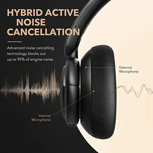 Soundcore by Anker Life Q30 Hybrid Active Noise Cancelling Headphones with Multiple Modes, Hi-Res Sound, Custom EQ via App, 40H Playtime, Comfortable Fit, Bluetooth, Multipoint Connection - 3