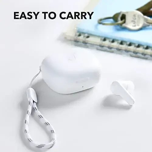 Soundcore by Anker P20i Haqiqi Simsiz Quloqchinlar, Katta Bassli 10 mm Drayverlar, Bluetooth 5.3, 30 soat Uzun O'ynash Vaqti, Suga Chidamli, AI Toza Qo'ng'iroqlar Uchun 2 Mikrofon, 22 Oldindan Sozlangan EQ, Shaxsiylashtirish (Oq) - 4