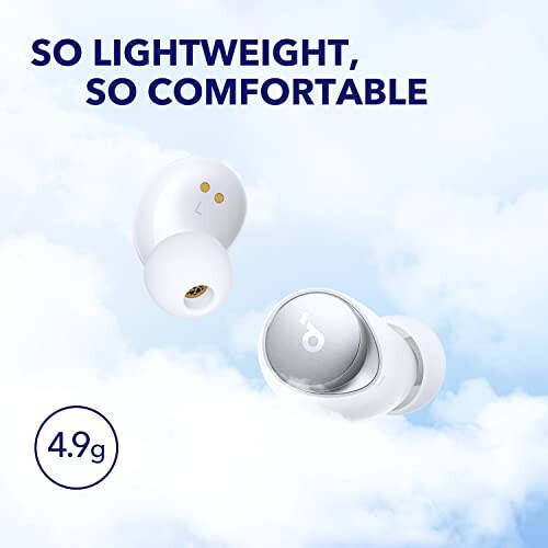 Soundcore by Anker Space A40 Auto-Adjustable Active Noise Cancelling Wireless Earbuds, Reduce Noise by Up to 98%, 50H Playtime, Comfortable Fit, App Customization, Wireless Charge (White) - 6