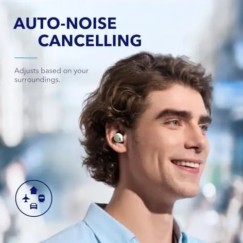 Soundcore by Anker Space A40 Auto-Adjustable Active Noise Cancelling Wireless Earbuds, Reduce Noise by Up to 98%, 50H Playtime, Hi-Res Sound, Comfortable Fit, App Customization, Wireless Charge - 3