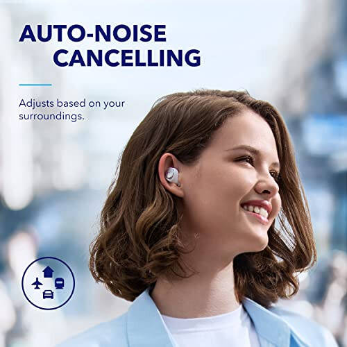 Soundcore by Anker Space A40 Avtomatik Sozlashtirilgan Faol Shovqinni Bekor Qilish Simsiz Quloqchinlari, Shovqinni 98% gacha Kamaytirish, 50 soat Davom Etish Vaqti, Qulay Moslashish, Ilova Sozlash, Simsiz Zaryadlash (Oq) - 3