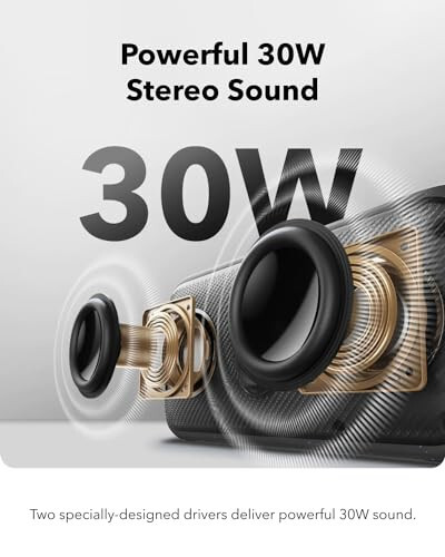 Soundcore Motion 100 Motion 300 Wireless Hi-Res Portable Speaker with BassUp, IPX7 Waterproof Speaker, Bluetooth with SmartTune Technology, 30W Stereo Sound, and 13H Playback - 4