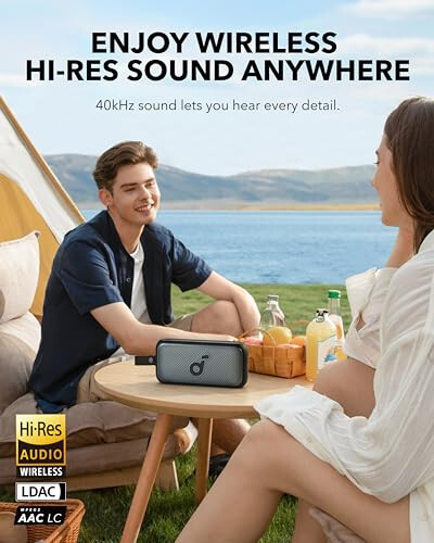 Soundcore Motion 300 Kablosuz Yüksek Çözünürlüklü Taşınabilir Hoparlör BassUp ile, SmartTune Teknolojili Bluetooth Hoparlör, 30W Stereo Ses, 13 Saat Oynatma Süresi ve IPX7 Su Geçirmez, Bahçe, Kamp İçin (Yenilenmiş) - 2