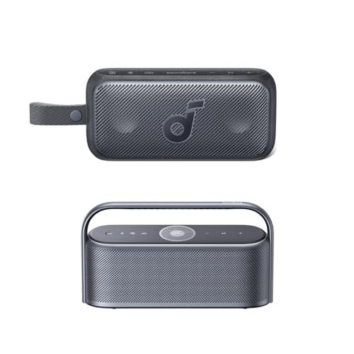 Soundcore Motion X600 Ko'chma Bluetooth Karnay & Motion 300 Ko'chma Karnay, Simsiz Yuqori Sifatli Ovozli Bluetooth Karnay, SmartTune Texnologiyasi, 30Vt Stereo Ovoz, 30Vt O'ynatish va IPX7 Su O'tkazmaydigan - 1