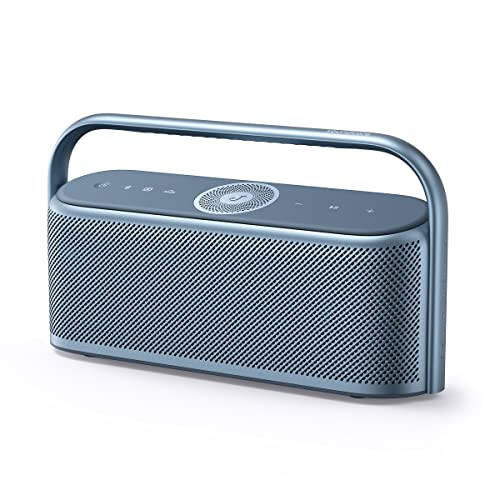 Soundcore Motion X600 Portable Bluetooth Speaker with Wireless Hi-Res Spatial Audio, 50W Sound, IPX7 Waterproof, 12H Long Playtime, Pro EQ, Built-in Handle, AUX-in (Blue) (Renewed) - 1