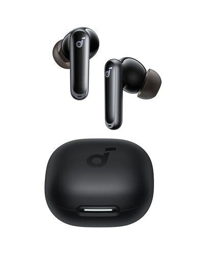 Soundcore P40i by Anker, Noise Cancelling Wireless Earbuds, Adaptive Noise Cancelling to Environments, Heavy Bass, 60H Playtime, 2-in-1 Case and Phone Stand, IPX5, Wireless Charging, Bluetooth 5.3 - 1