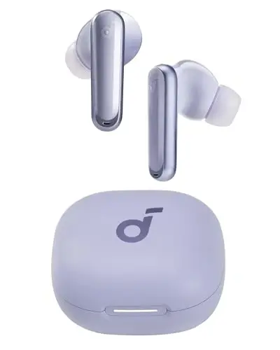 Soundcore P40i by Anker, shovqinni bekor qiluvchi simsiz quloqchinlar, muhitlarga moslashuvchan shovqinni bekor qilish, kuchli bass, 60 soatlik tinglash vaqti, 2si 1da g'ilof va telefon stendi, IPX5, simsiz zaryadlash, Bluetooth 5.3 - 1