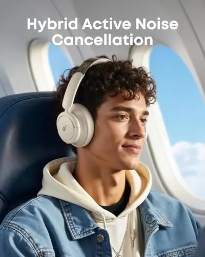 Soundcore Q30 by Anker, Gibrid faol shovqinni bekor qiluvchi quloqchinlar, Bir nechta rejimlar, Yuqori aniqlikdagi audio, Ilova orqali maxsus EQ, 50 soatlik oʻyin vaqti, Qulay moslash, Bluetooth, Multipoint ulanish - 3