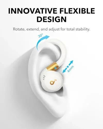 soundcore Sport X20 by Anker, True-Wireless Workout Earbuds, Rotatable and Extendable Ear Hooks, Noise Cancelling, Deep Bass, IP68 Waterproof, Sweatproof, Dustproof, 48H Play, Sport Earbuds for Gym - SOUNDCORE