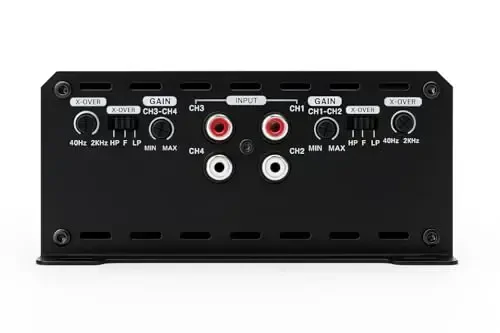 Soundfy 4 kanalli raqamli avtomobil audio kuchaytirgichi, krossoverli va MOSFET quvvat manbaiga ega ixcham D klassli ko'p kanalli kuchaytirgich, to'liq diapazonli ovoz sifati (800 vatt) - 3