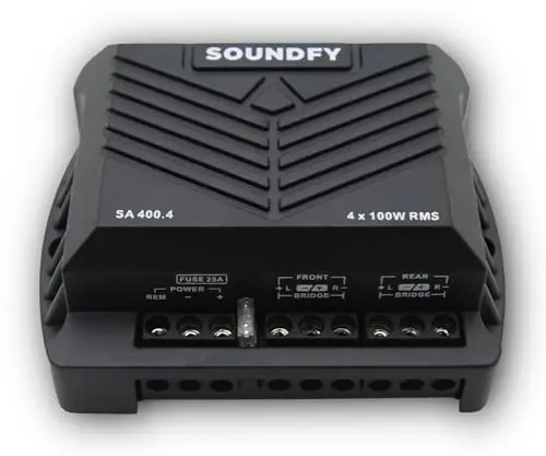 Soundfy SA 400.4 4-Channel Digital Car Audio Amplifier, 400W RMS 2 OModazones Stable, Compact Class D Multi-Channel Amp with Crossover & MOSFET Power Supply, Full-Range Sound Quality - 2